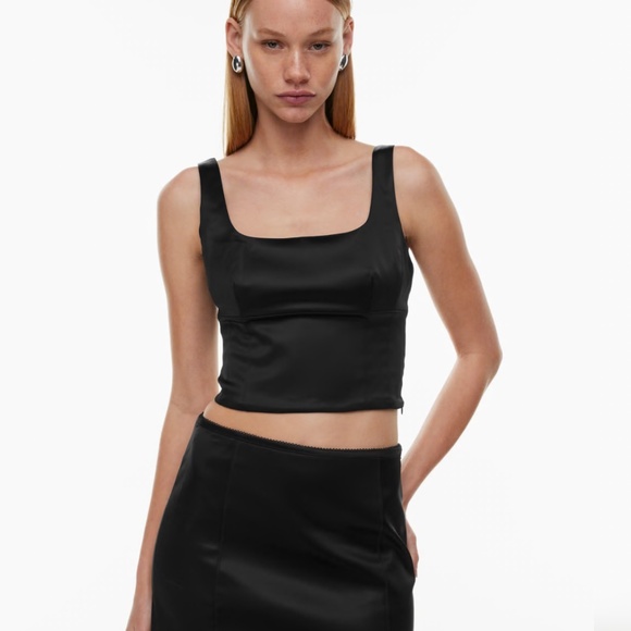 NWT Wilfred Shine Satin Bustier - Size Small - Picture 4 of 4